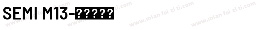 SEMI M13字体转换